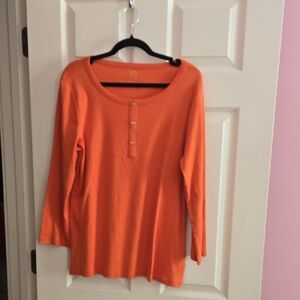 Anne Klein Sport Vibrant Orange Top